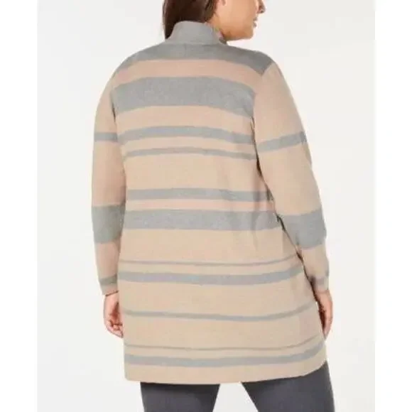 Calvin Klein Striped Heavy Knit Cardigan Large - Picture 10 of 10